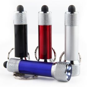 Mini Keychain Light Emergency Night Light Camping Flashlight Portable LED Torch Aluminum Keyring (Option: Black)