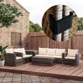 Furniture Clips, Outdoor Sectional Couch Connectors, Wicker Furniture/Chair Clamps for a Module Patio Sofa, Set of 10 (Option: Black-240x75x45 mm)
