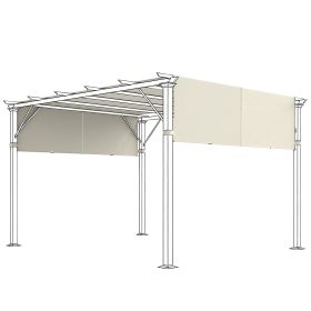 2 Pcs Pergola Replacement Canopy, UV Protection Pergola Shade Cover, Easy to Install, for 10 x 10ft Pergola, Cream White (Option: Cream White-350x320x80 mm)