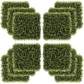 12PCs Grass Wall Panels, 20" x 20" Artificial Grass Wall Decor, Greenery Backdrop Panels Wall for Outdoor, Indoor, Garden, Fence, Backyard, Gree (Option: Green-530x530x300 mm)