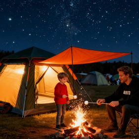 Family Quick-opening Tent 84.6L X 84.6W X 55.9H Tent Instant Camping Rainproof Tent 2-4 Person Tent Outdoor Tent Camping Tent  Hiking Tent Campin (Option: Dark green-240x240x154cm)
