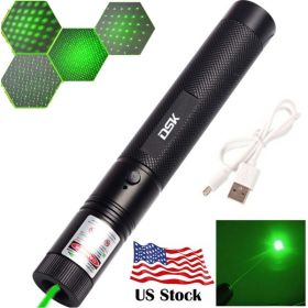 9900Miles Rechargeable Green Laser Pointer Pen Astronomy Visible Beam Lazer (Option: A)