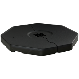4 PC Patio Umbrella Base, Outdoor Hexagon Stand Cantilever Offset Umbrella Weights with Easy-Fill Spouts, 229 lb. Capacity Water or 275lb Capaci (Option: Black-600x500x580 mm)
