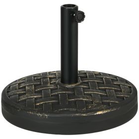 Concrete Umbrella Base, 40 lbs. Heavy Duty Umbrella Stand with Metal Umbrella Holder for Outdoor, Lawn, Deck, Bronze (Option: Bronze-580x150x500 mm)