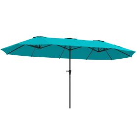 13 ft. Extra Large Patio Umbrella with Easy Crank Handle, Vents for Outdoor, Patio, UPF30+, Navy Blue (Option: Blue-1320x310x140 mm)