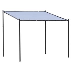 9' x 10' Outdoor Pergola with Canopy, Patio Sun Shade Shelter Grill Gazebo, for Garden, Backyard, Lawn, Poolside, Gray (Option: Grey-1990x240x180 mm)