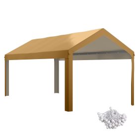 10 x 20ft Carport Roof, UV Resistant Canopy Replacement, Fits 84C-378V00 and 84C-206 Series, Beige (Option: Beige-600x300x140 mm)